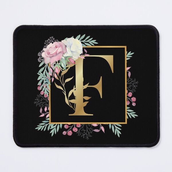 Item preview, Floral Golden Monogram F designed and sold by Renatas Traideris.