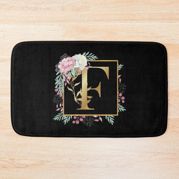 Item preview, Floral Golden Monogram F designed and sold by Renatas Traideris.