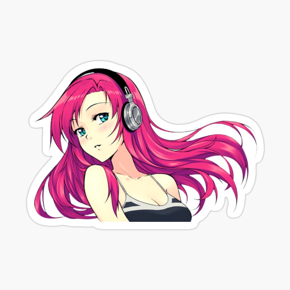anime cute girl anime stickers photographic print by 9156789700 redbubble