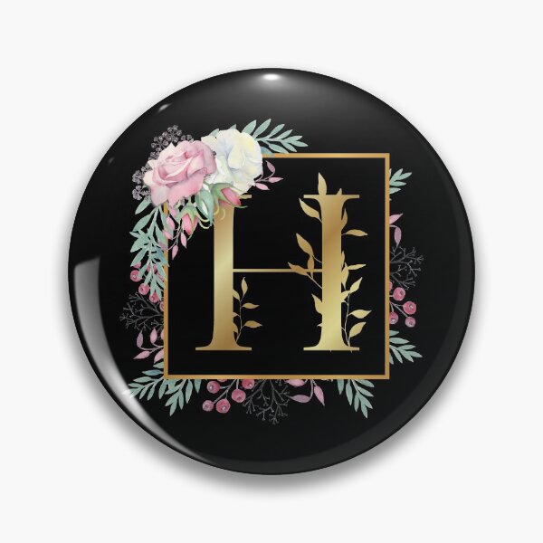 Item preview, Floral Golden Monogram H designed and sold by Renatas Traideris.