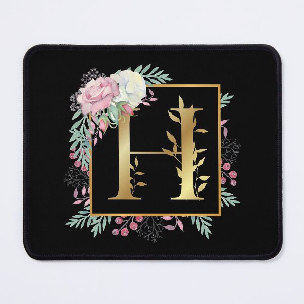 Item preview, Floral Golden Monogram H designed and sold by Renatas Traideris.