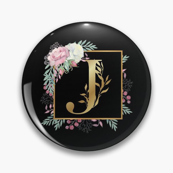 Item preview, Floral Golden Monogram J designed and sold by Renatas Traideris.