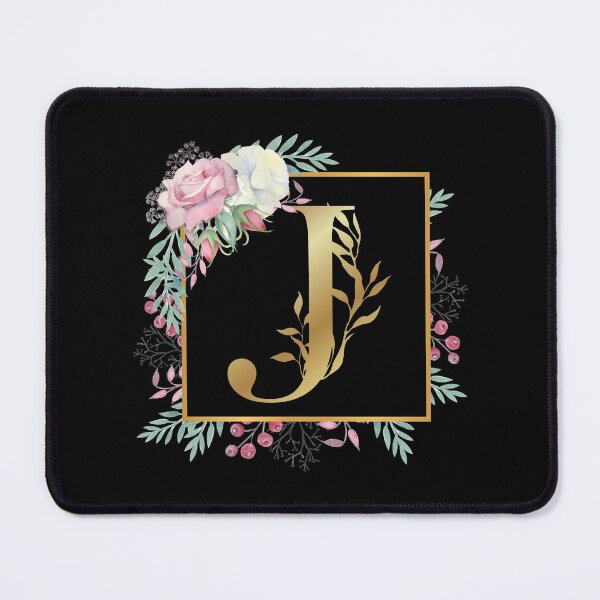 Item preview, Floral Golden Monogram J designed and sold by Renatas Traideris.