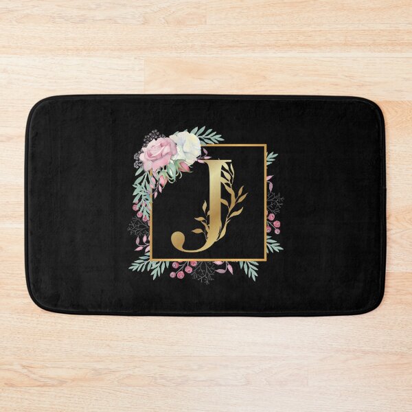 Item preview, Floral Golden Monogram J designed and sold by Renatas Traideris.