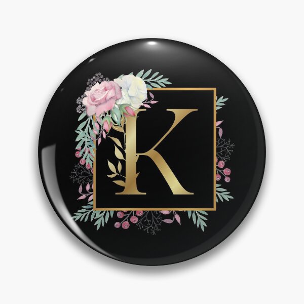 Item preview, Floral Golden Monogram K designed and sold by Renatas Traideris.