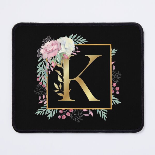 Item preview, Floral Golden Monogram K designed and sold by Renatas Traideris.