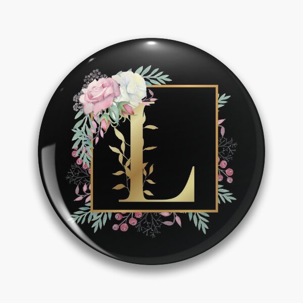 Item preview, Floral Golden Monogram L designed and sold by Renatas Traideris.