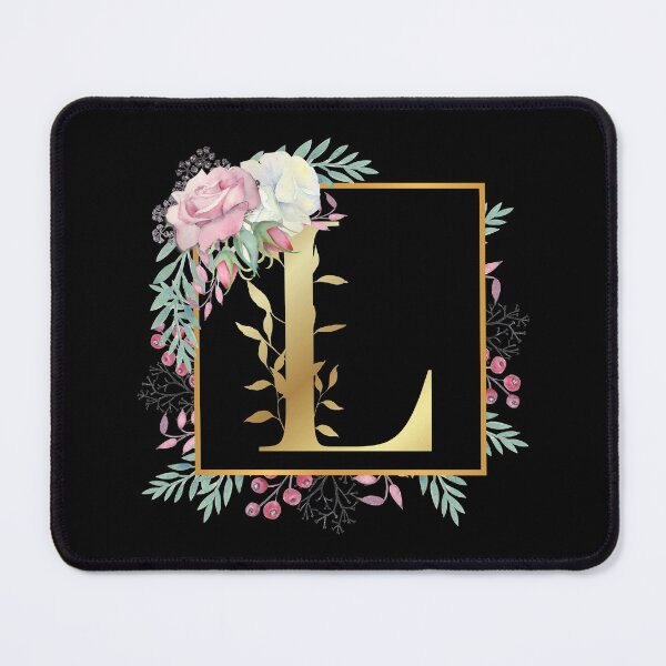 Item preview, Floral Golden Monogram L designed and sold by Renatas Traideris.