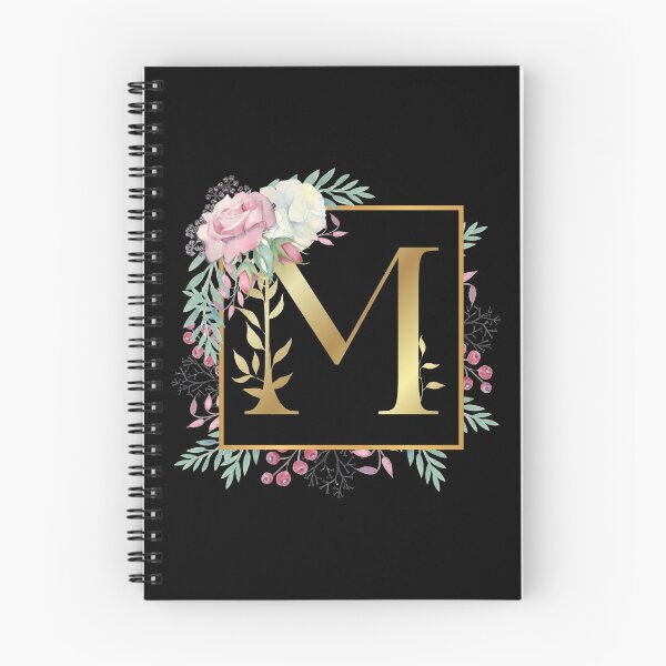 Item preview, Floral Golden Monogram M designed and sold by Renatas Traideris.