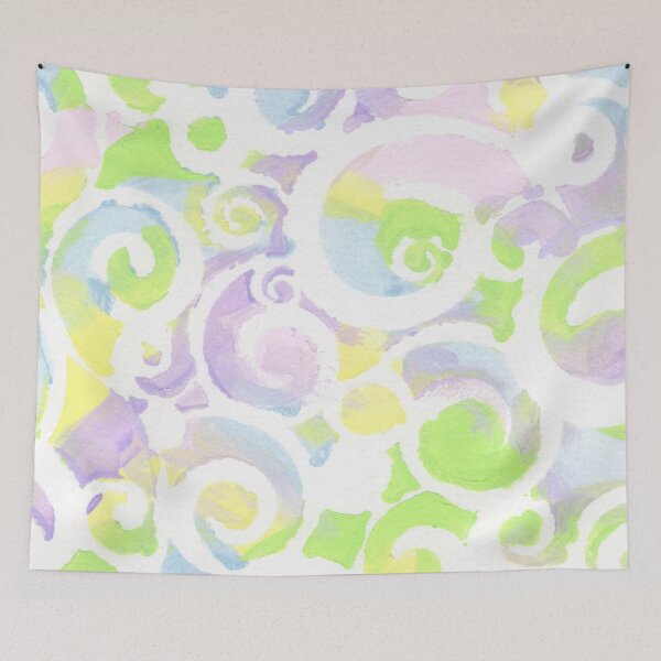 Item preview, Pastel Decorative Abstract Acrylic Painting Swirl Design designed and sold by PrettyLittlePic.