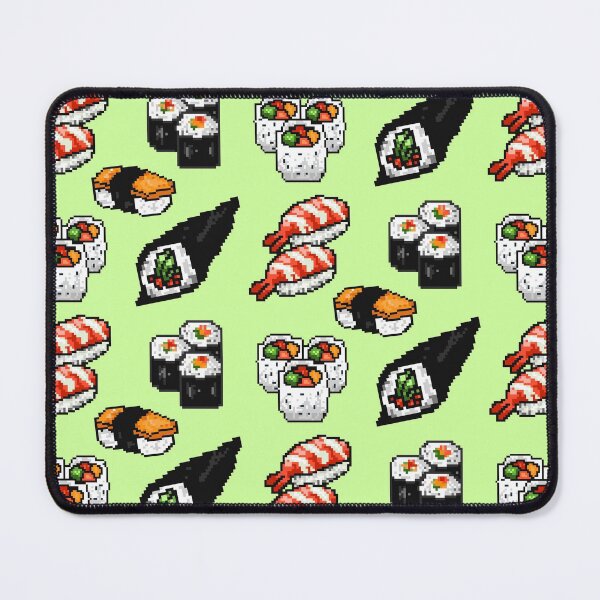 Item preview, Cute/Kawaii Japanese Sushi Set Pixel Art (Pink) designed and sold by Neroaida.