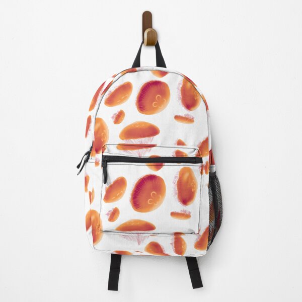 Item preview, 8 Orange, Red, and Yellow Moon Jellies (white background) designed and sold by MptR.