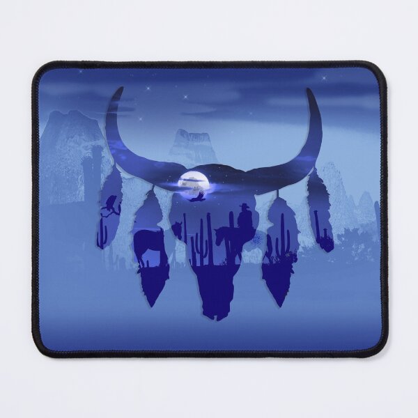 Item preview, Cow Skull, night in the desert, tribal, american, cowboys, boho, bull skull designed and sold by Collagedream.