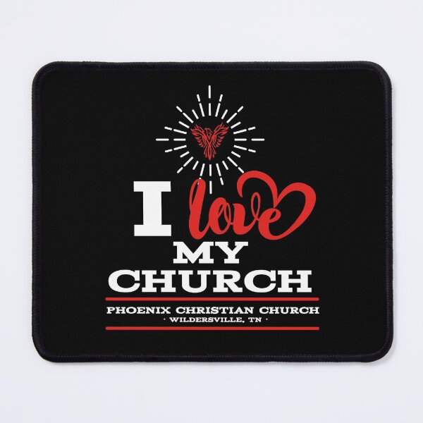 I Love My Church Mouse Pad