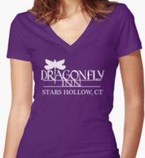Gilmore Girls – Dragonfly Inn Women's Fitted V-Neck T-Shirt