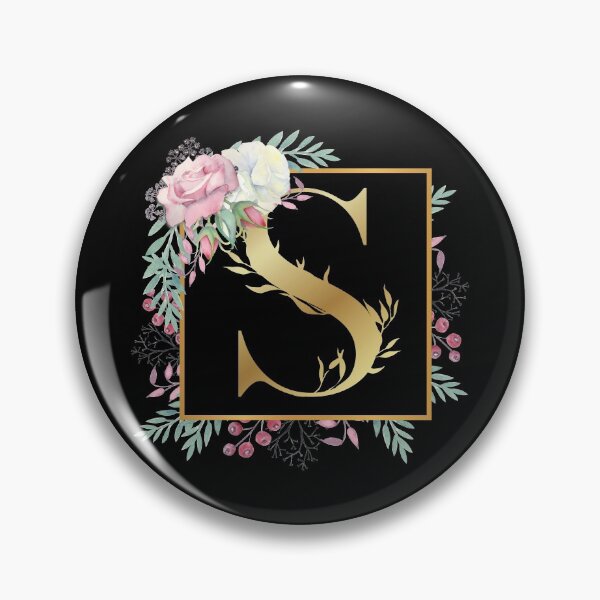 Item preview, Floral Golden Monogram S designed and sold by Renatas Traideris.
