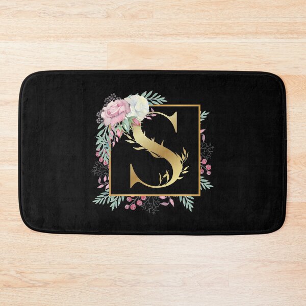 Item preview, Floral Golden Monogram S designed and sold by Renatas Traideris.