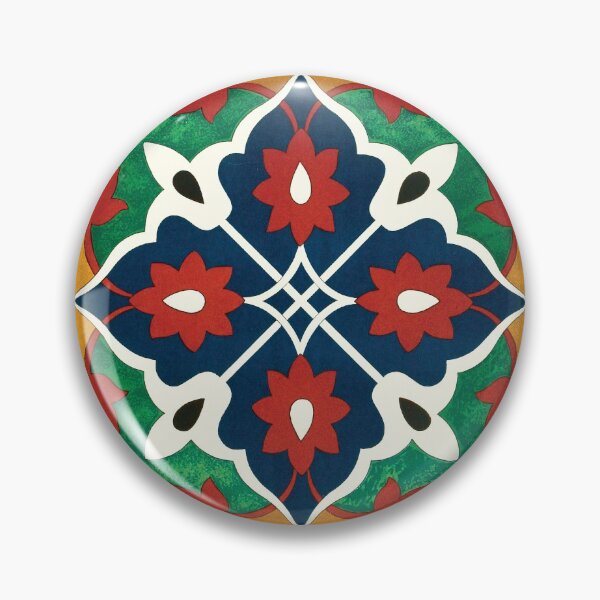 Item preview, Green Blue Red Ornamental Tile designed and sold by hockeng.