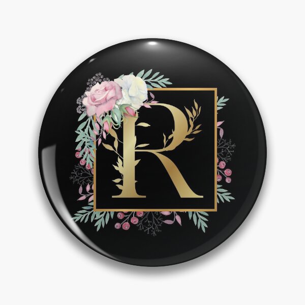 Item preview, Floral Golden Monogram R designed and sold by Renatas Traideris.