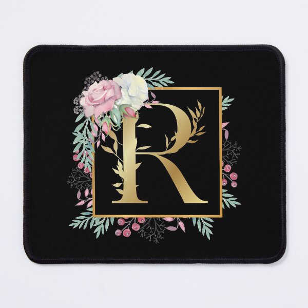 Item preview, Floral Golden Monogram R designed and sold by Renatas Traideris.