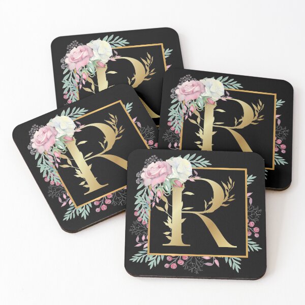 Item preview, Floral Golden Monogram R designed and sold by Renatas Traideris.