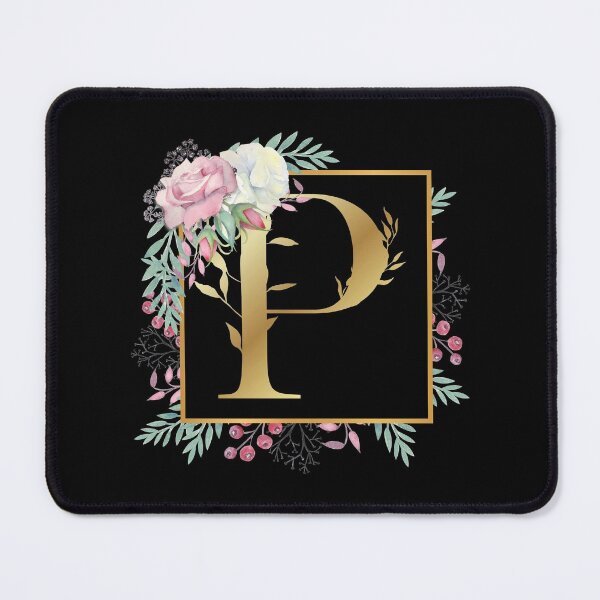 Item preview, Floral Golden Monogram P designed and sold by Renatas Traideris.