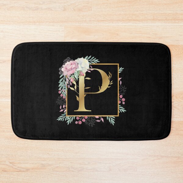 Item preview, Floral Golden Monogram P designed and sold by Renatas Traideris.
