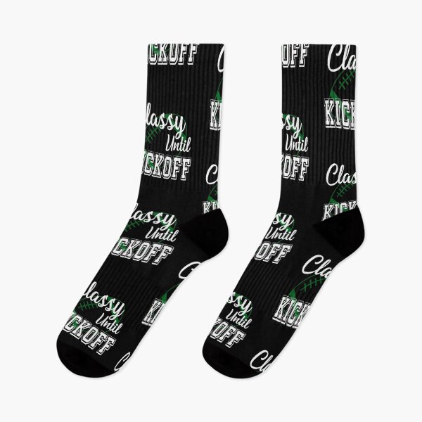 Item preview, Classy Until Kickoff American Football Lover Fan Green designed and sold by ZiesMerch.