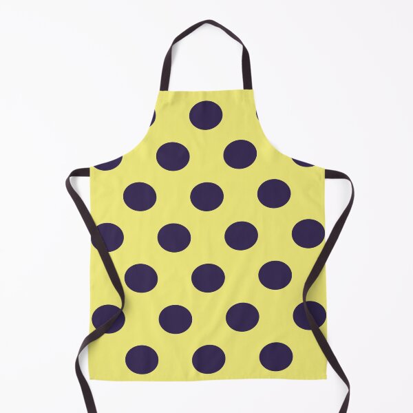 Item preview, Large NAVY BLUE and YELLOW POLKA DOTS designed and sold by RachelMacht.