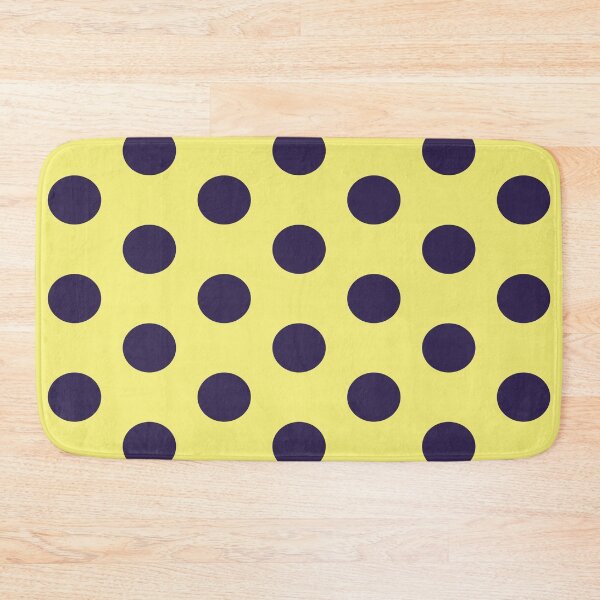 Item preview, Large NAVY BLUE and YELLOW POLKA DOTS designed and sold by RachelMacht.