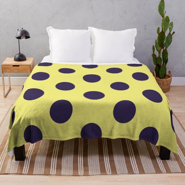 Item preview, Large NAVY BLUE and YELLOW POLKA DOTS designed and sold by RachelMacht.