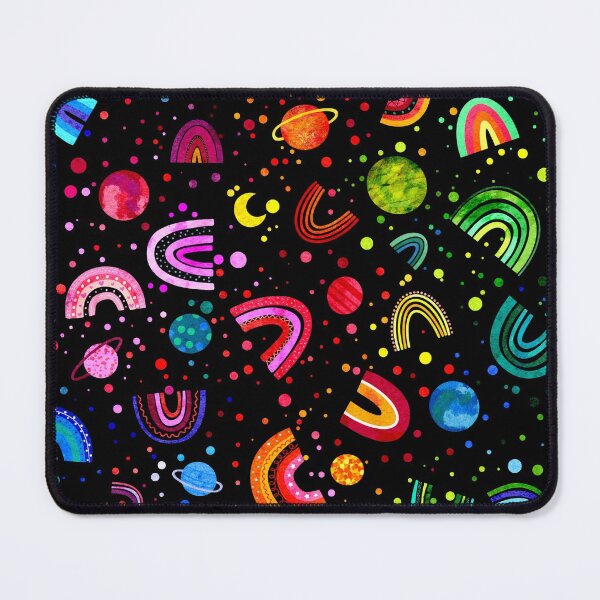 Item preview, Watercolor Rainbows Outer Space Black designed and sold by SamAnnDesigns.