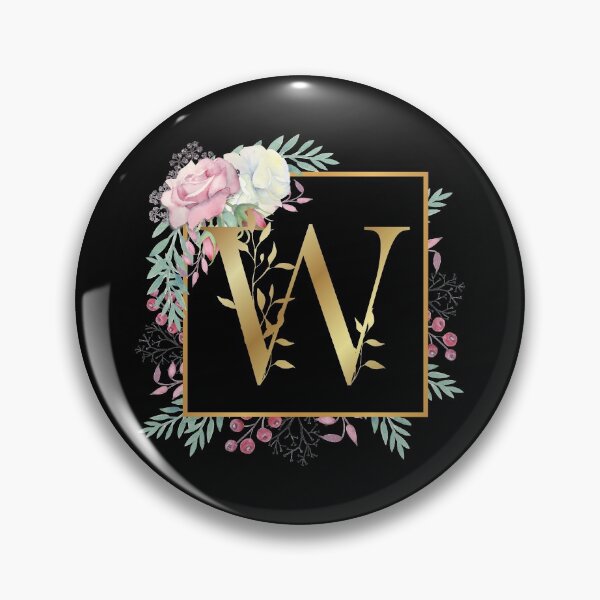 Item preview, Floral Golden Monogram W designed and sold by Renatas Traideris.