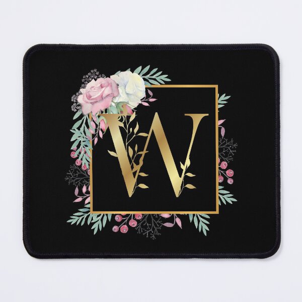 Item preview, Floral Golden Monogram W designed and sold by Renatas Traideris.