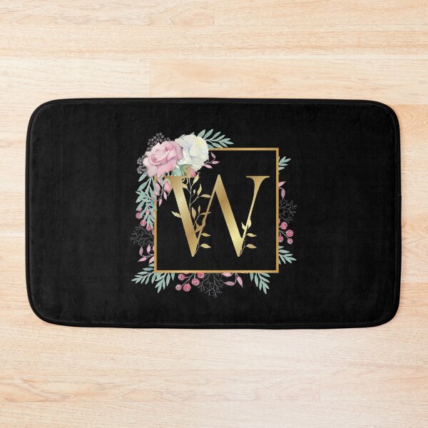 Item preview, Floral Golden Monogram W designed and sold by Renatas Traideris.