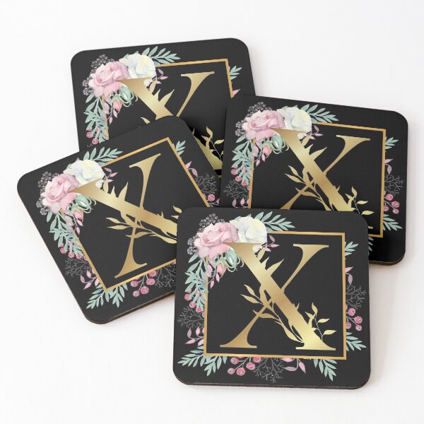 Item preview, Floral Golden Monogram X designed and sold by Renatas Traideris.