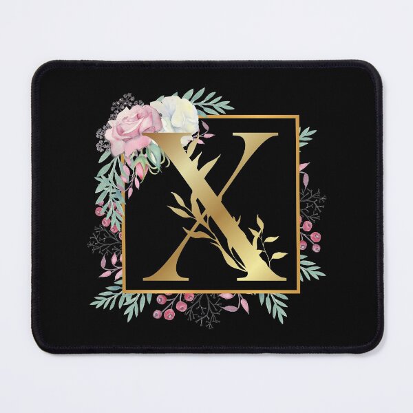 Item preview, Floral Golden Monogram X designed and sold by Renatas Traideris.
