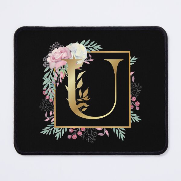 Item preview, Floral Golden Monogram U designed and sold by Renatas Traideris.