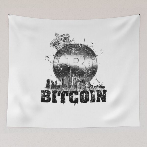 Item preview, Bitcoin King Cityscape Crypto Design designed and sold by Funny-Tees4U.