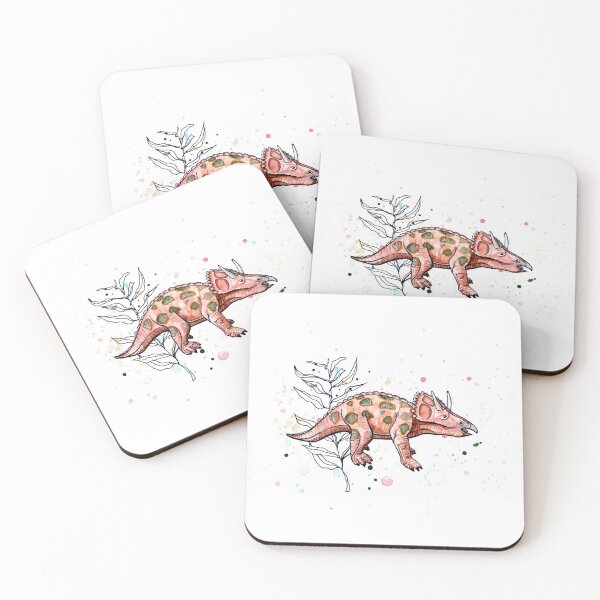 Item preview, Boho Watercolor Triceratops Dinosaur designed and sold by CariJohnstonArt.