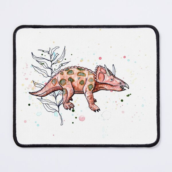 Item preview, Boho Watercolor Triceratops Dinosaur designed and sold by CariJohnstonArt.