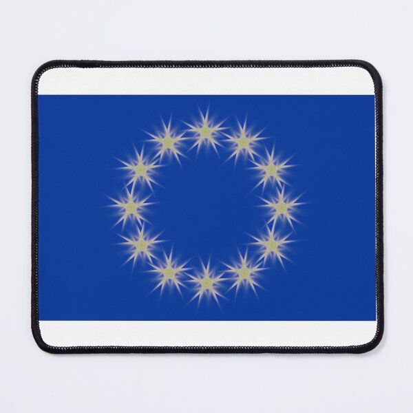 Item preview, Bright Glowing Stars Style EU Flag European Union Art designed and sold by Worldesigns by Artsiren.