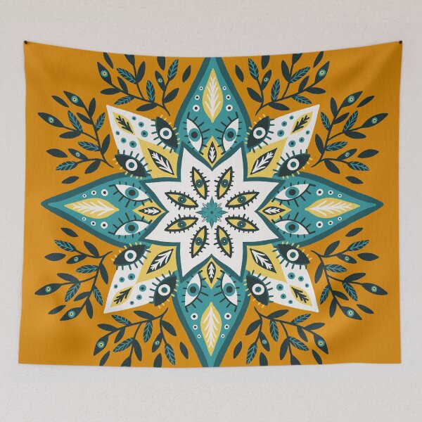 Item preview, Prickly Mandala – Ochre designed and sold by Cat Coquillette.