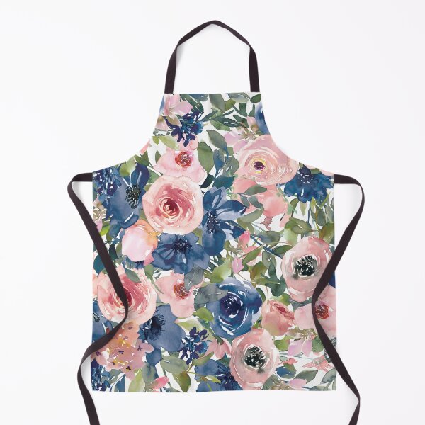 Item preview, Blue and Pink Rose Floral Pattern designed and sold by MugsAndDuds.