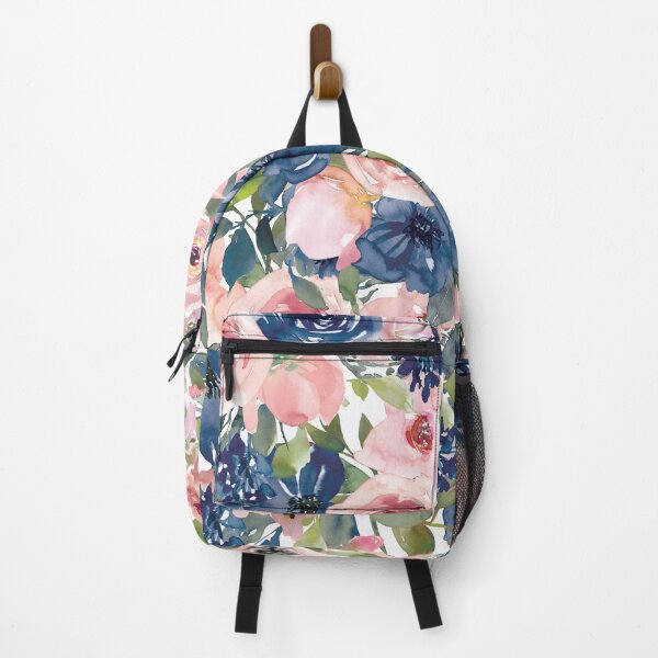 Item preview, Blue and Pink Rose Floral Pattern designed and sold by MugsAndDuds.