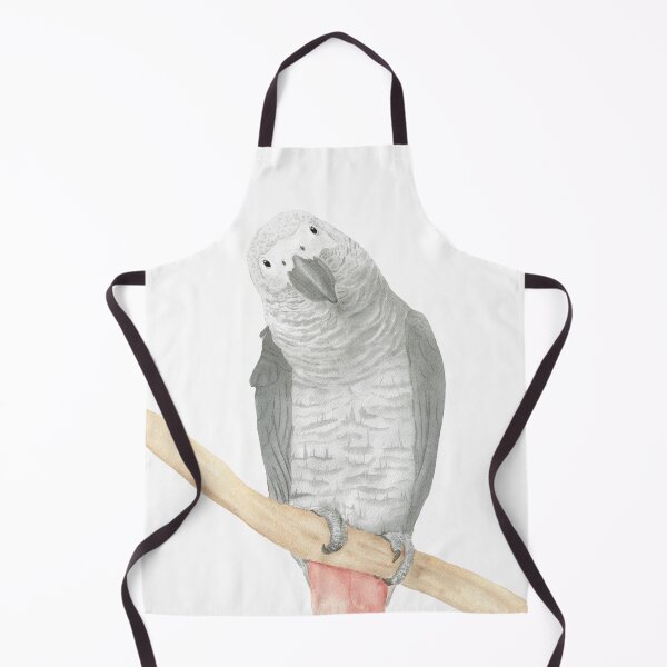 Item preview, gris d'Afrique watercolor african grey parrot designed and sold by L'Atelier Oranjade.