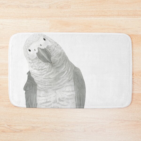 Item preview, gris d'Afrique watercolor african grey parrot designed and sold by L'Atelier Oranjade.