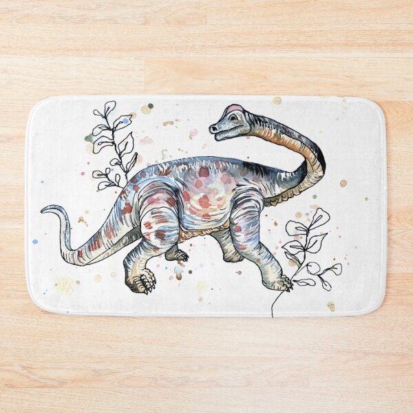 Item preview, Boho Watercolor Brachiosaurus Dinosaur designed and sold by CariJohnstonArt.
