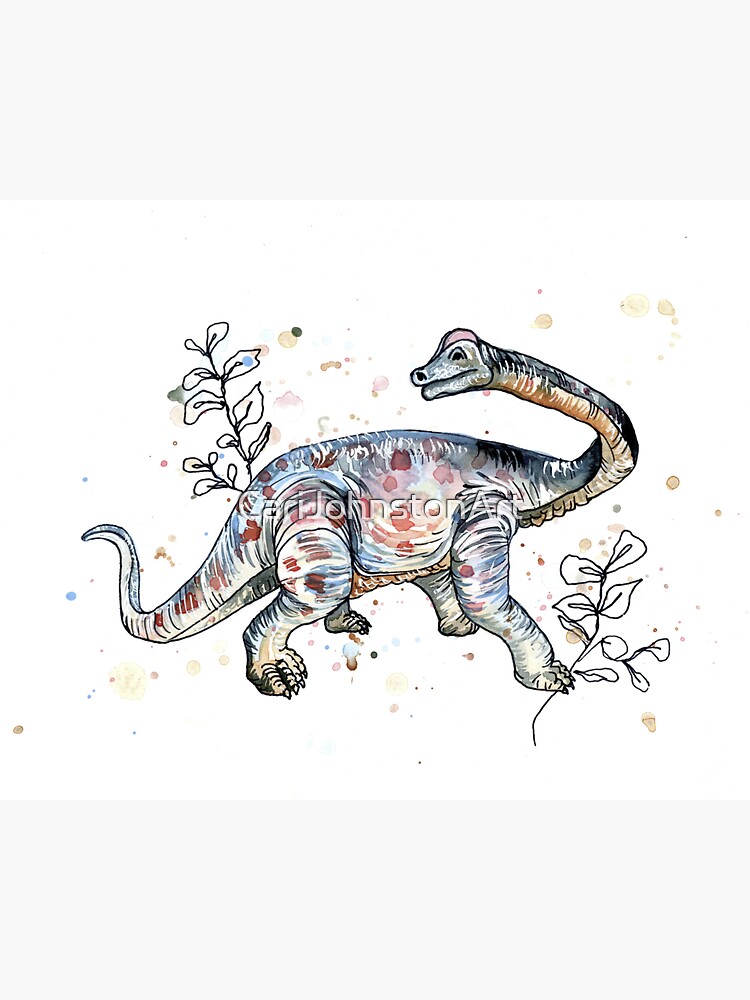 Boho Watercolor Brachiosaurus Dinosaur Sticker For Sale By Carijohnstonart Redbubble 7575