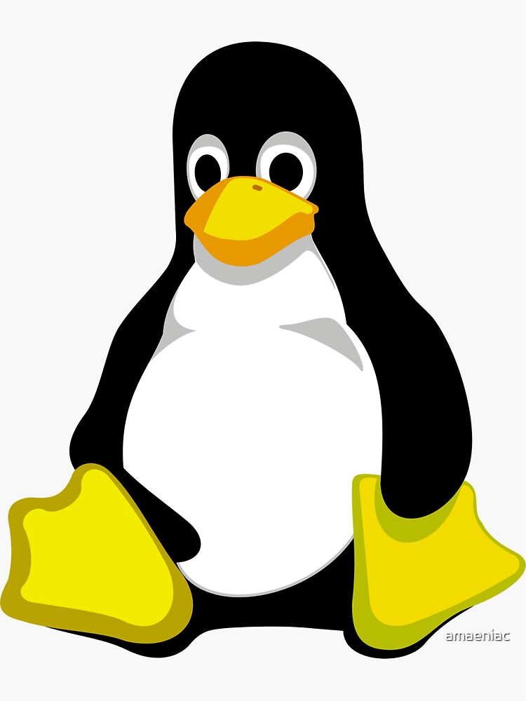 Thumbnail 3 of 3, Sticker, Tux Linux Penguin for sysadmins designed and sold by amaeniac.
